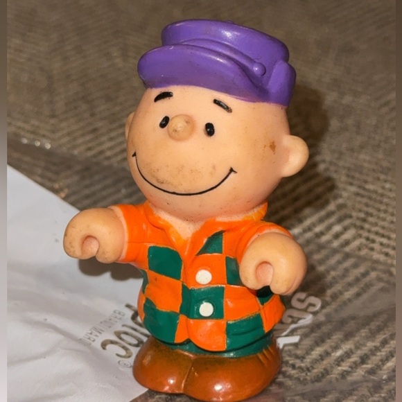 VTG CHARLIE BROWN 3" figure United Features Syndicate 1950 1965 1966 Peanuts SET - Picture 3 of 3